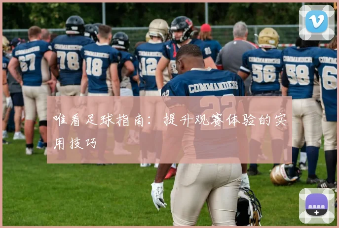 唯看足球指南:提升观赛体验的实用技巧